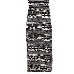 SololaFe Side Slit Aztec Printed Skirt